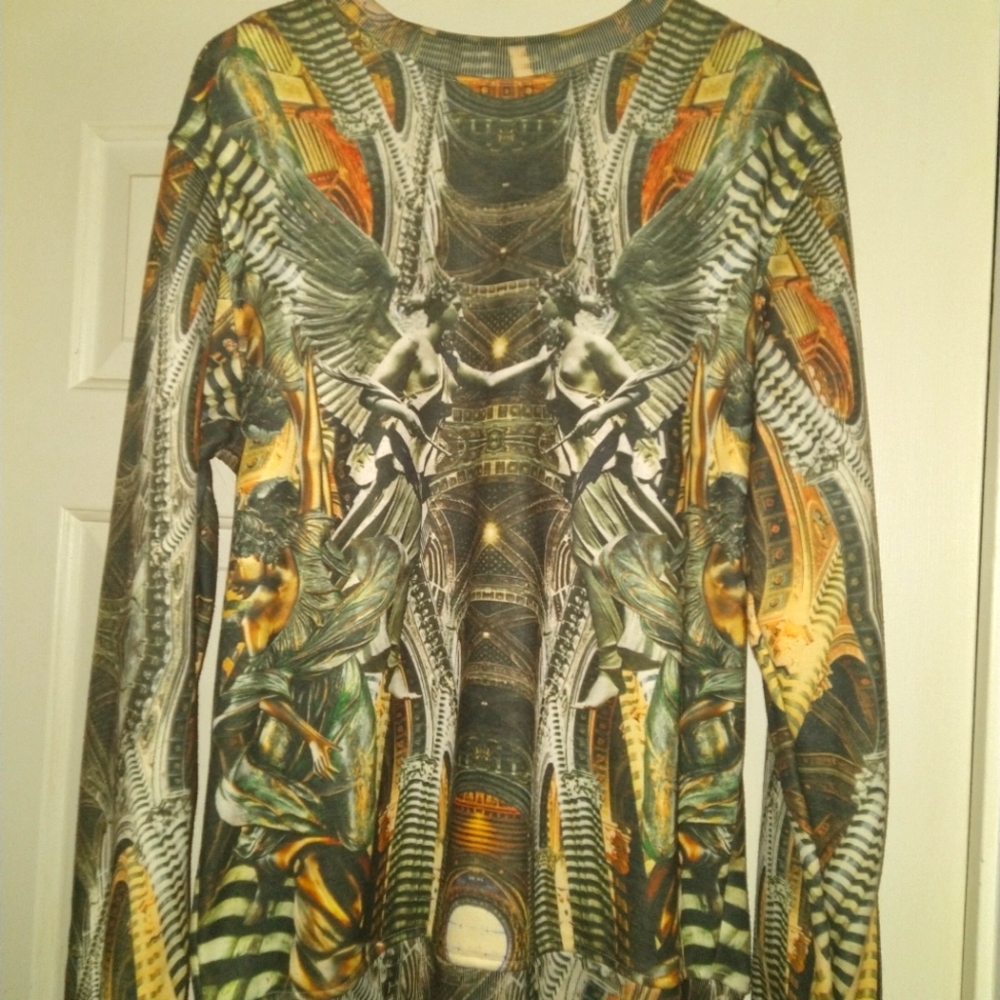 Double Needle long sleeve shirt, size Medium